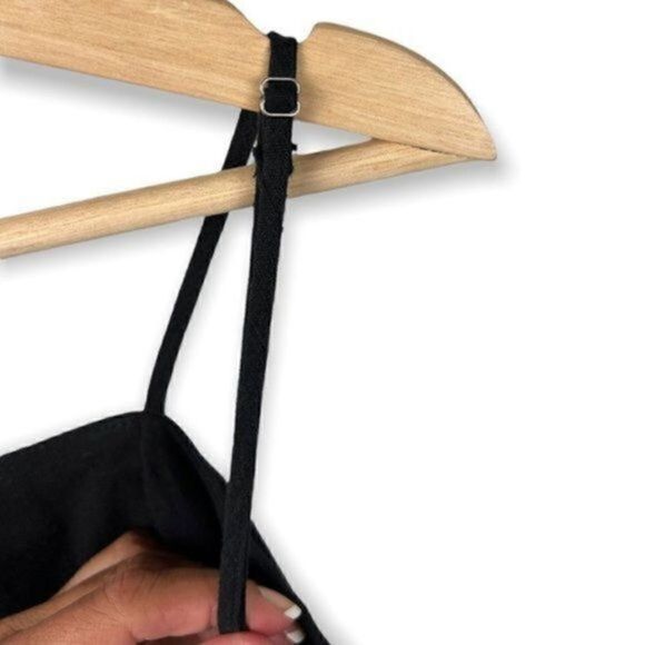 Urban Outfitters UO Straight-Neck Linen Button-Down Jumpsuit Black 0 ~ NWT - Picture 8 of 12